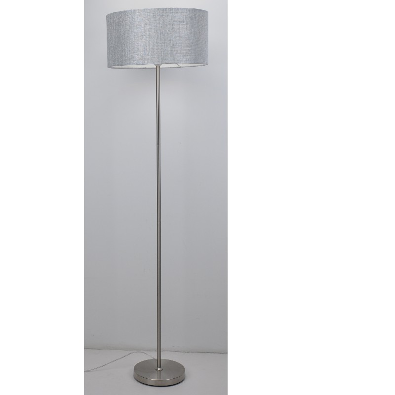 Lampa podłogowa z abażurem z tkaniny lnianej