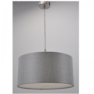 nowoczesna lampa wisząca z lnianym kloszem