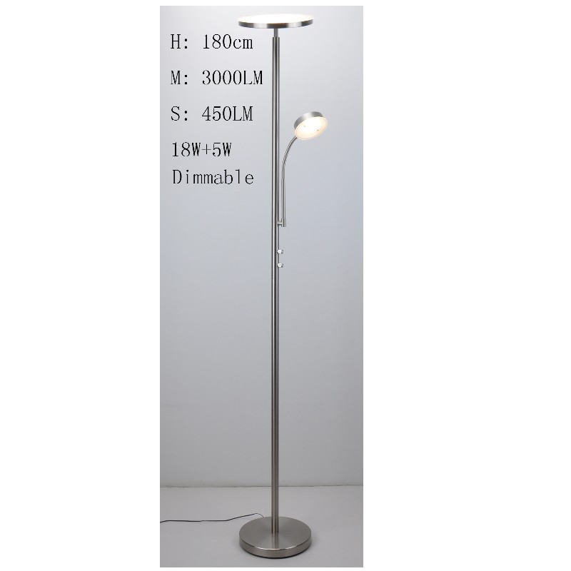 Lampa podłogowa LED o dużym prześwicie