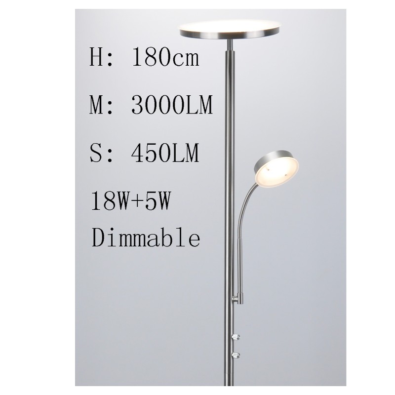 Lampa podłogowa LED o dużym prześwicie