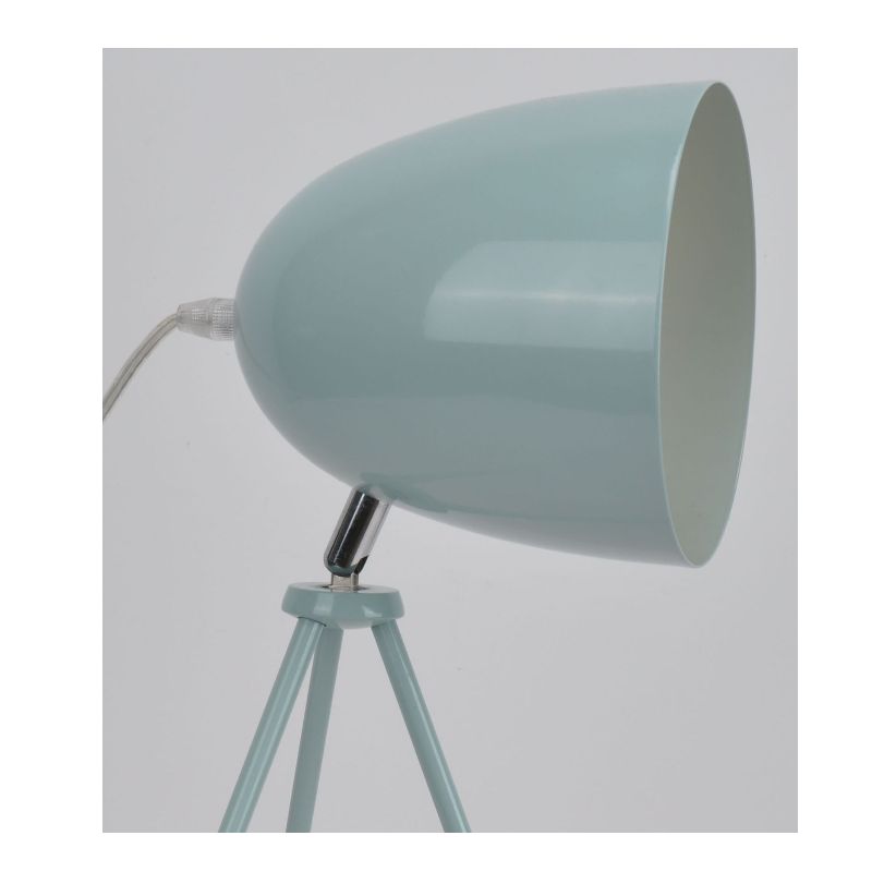 Statywowa lampa stołowa z metalowym kloszem i funkcją regulacji