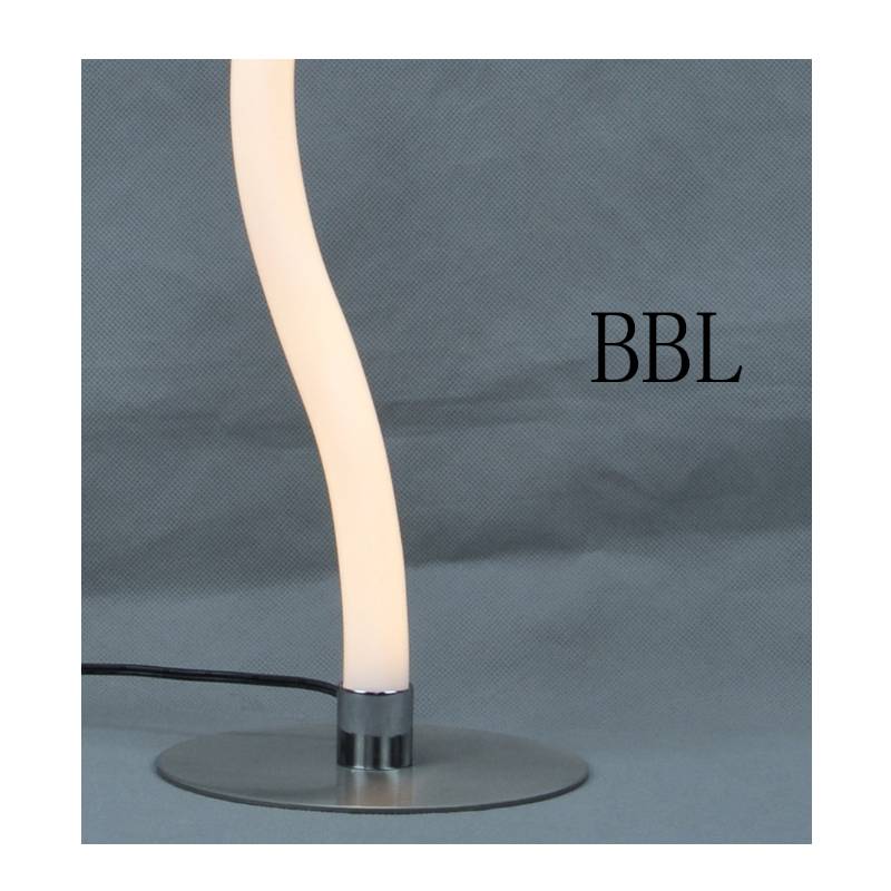 Lampa stołowa LED z rurką akrylową w kształcie fali