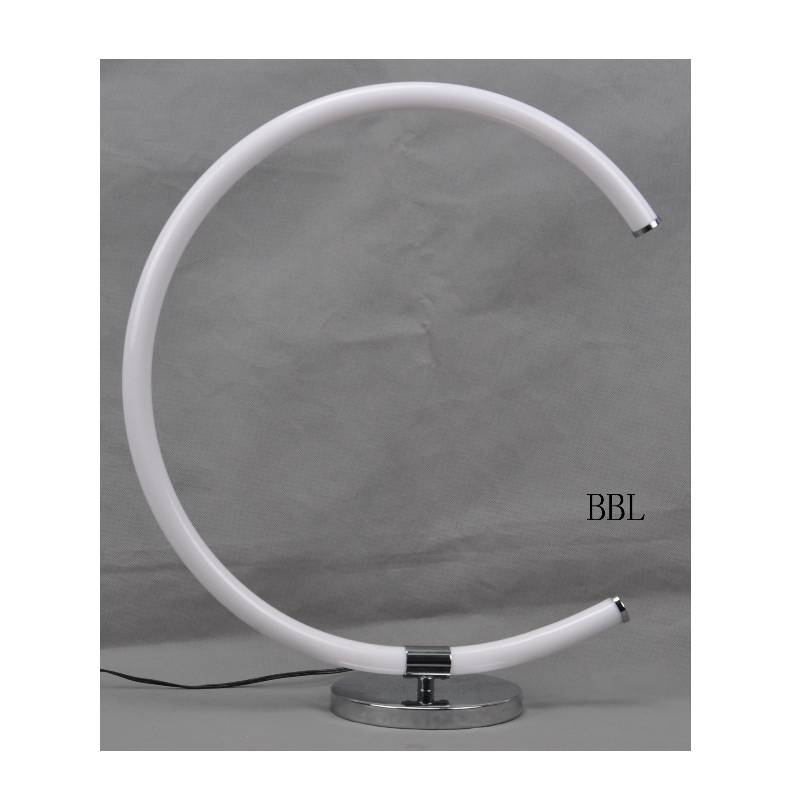 Lampa stołowa LED z akrylową rurką w kształcie litery C.