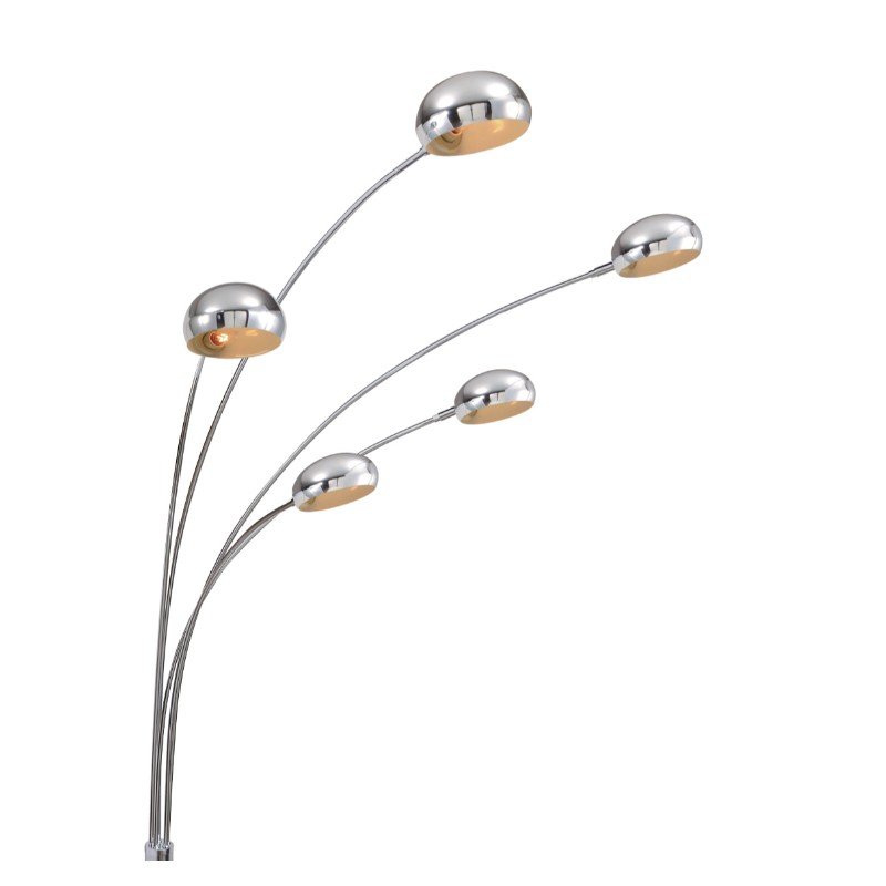Nowoczesna lampa podłogowa z marmurową podstawą