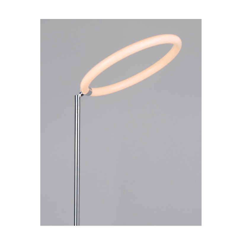 Lampa podłogowa LED z regulowanym pierścieniem akrylowym