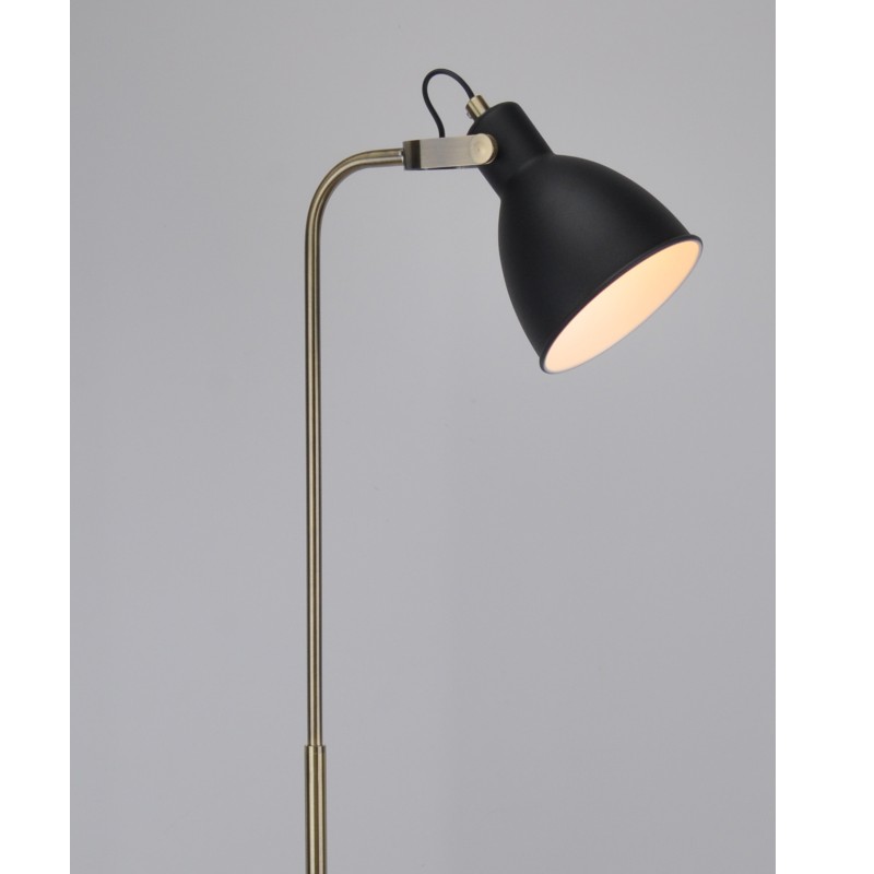Lampa podłogowa z podkładką U i metalowym odcieniem
