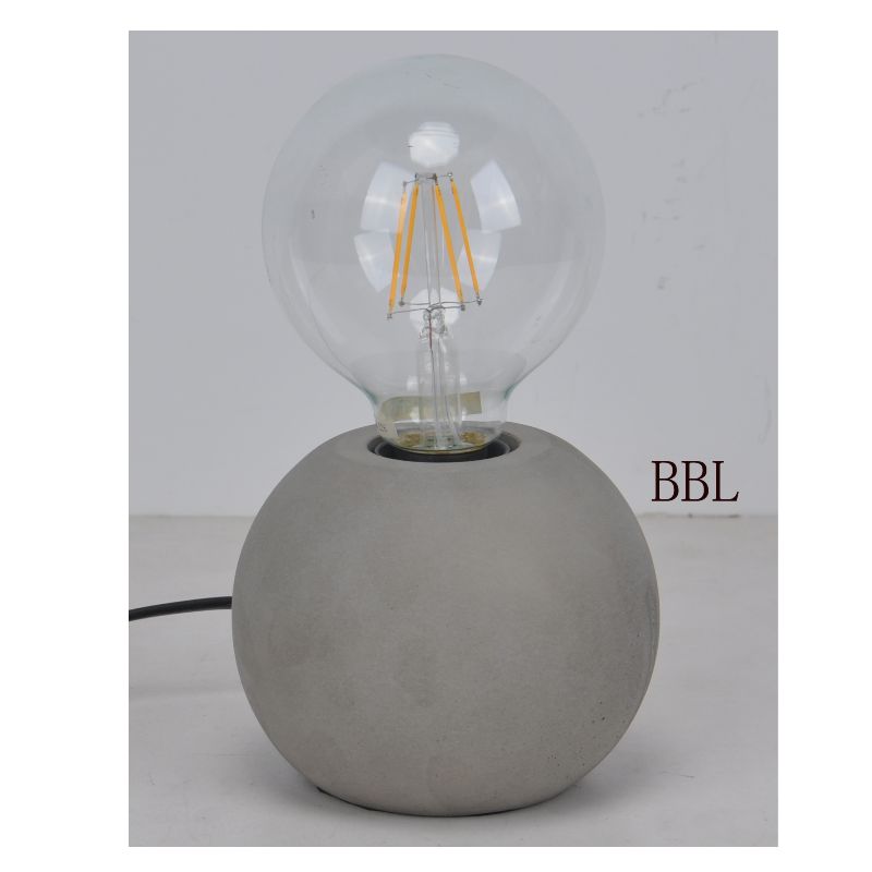 Lampa stołowa z podłożem z betonu sfery