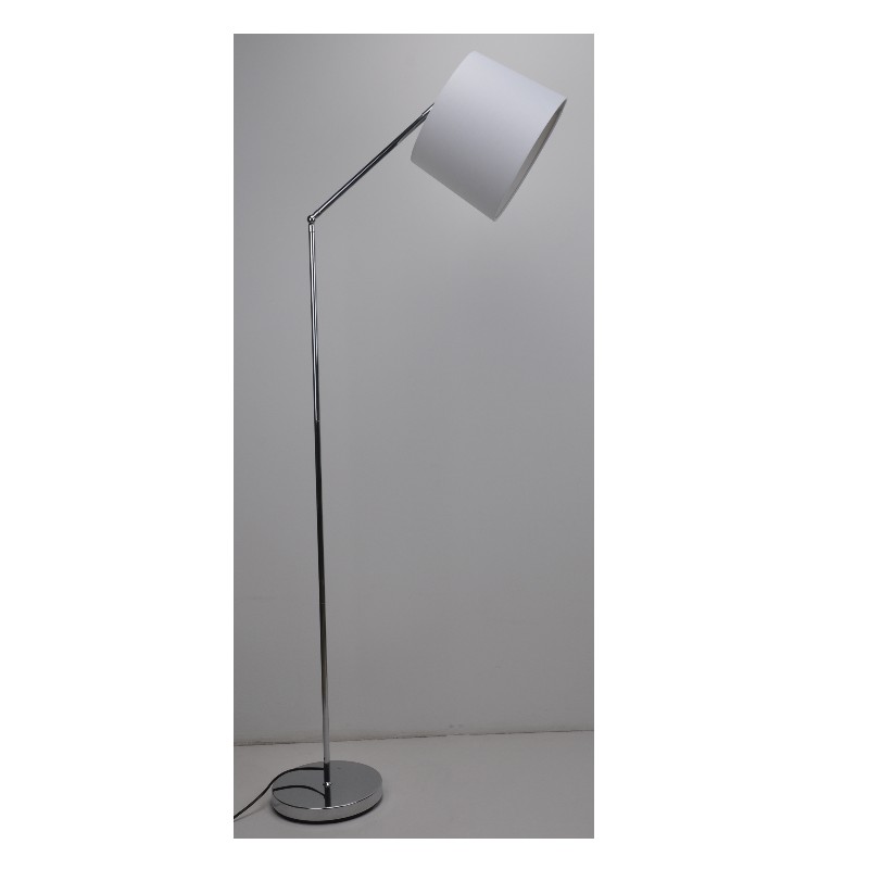 Lampa podłogowa z abażurem z tkaniny oraz funkcją podnoszenia i opuszczania