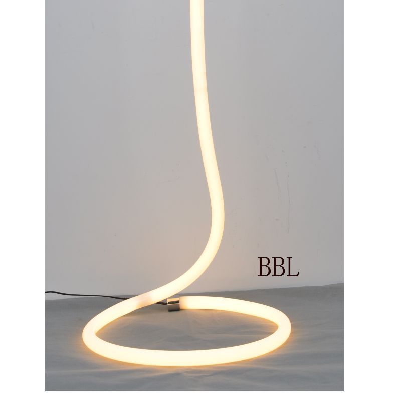 Lampa podłogowa LED z okrągłą akrylową rurką