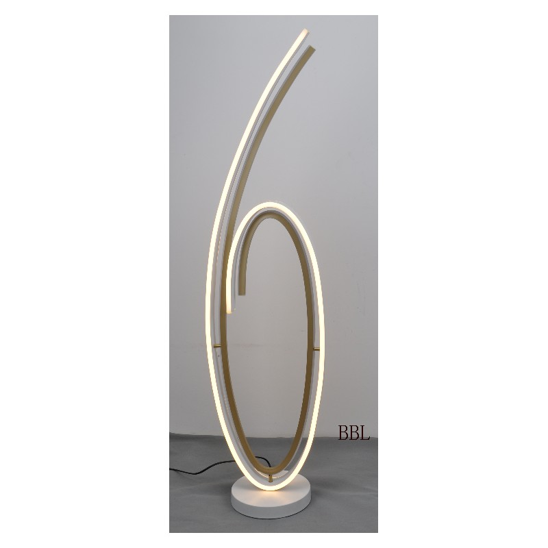 Lampa podłogowa LED o 2-poziomowym kształcie toru